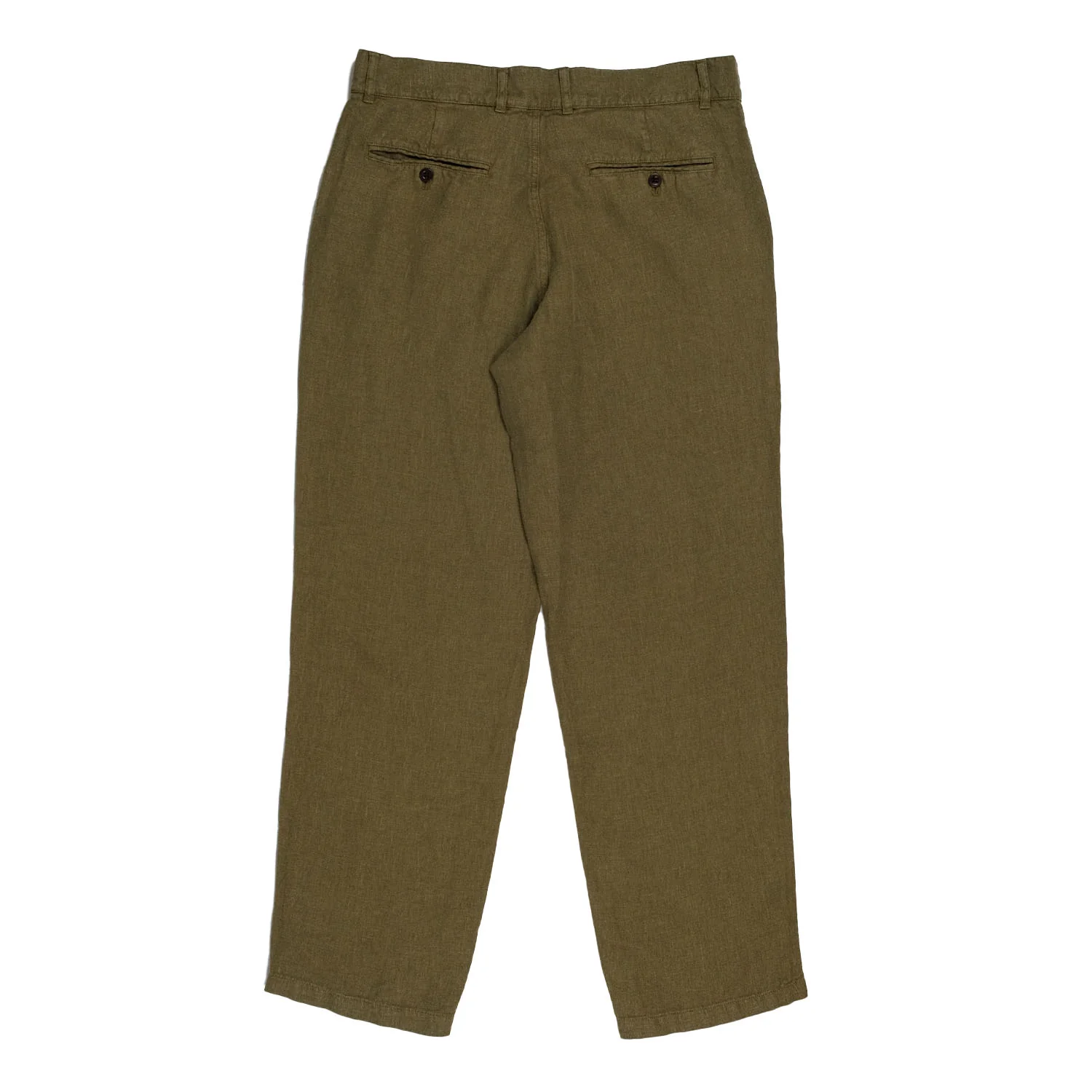 Linen Trousers in Olive - Image 3