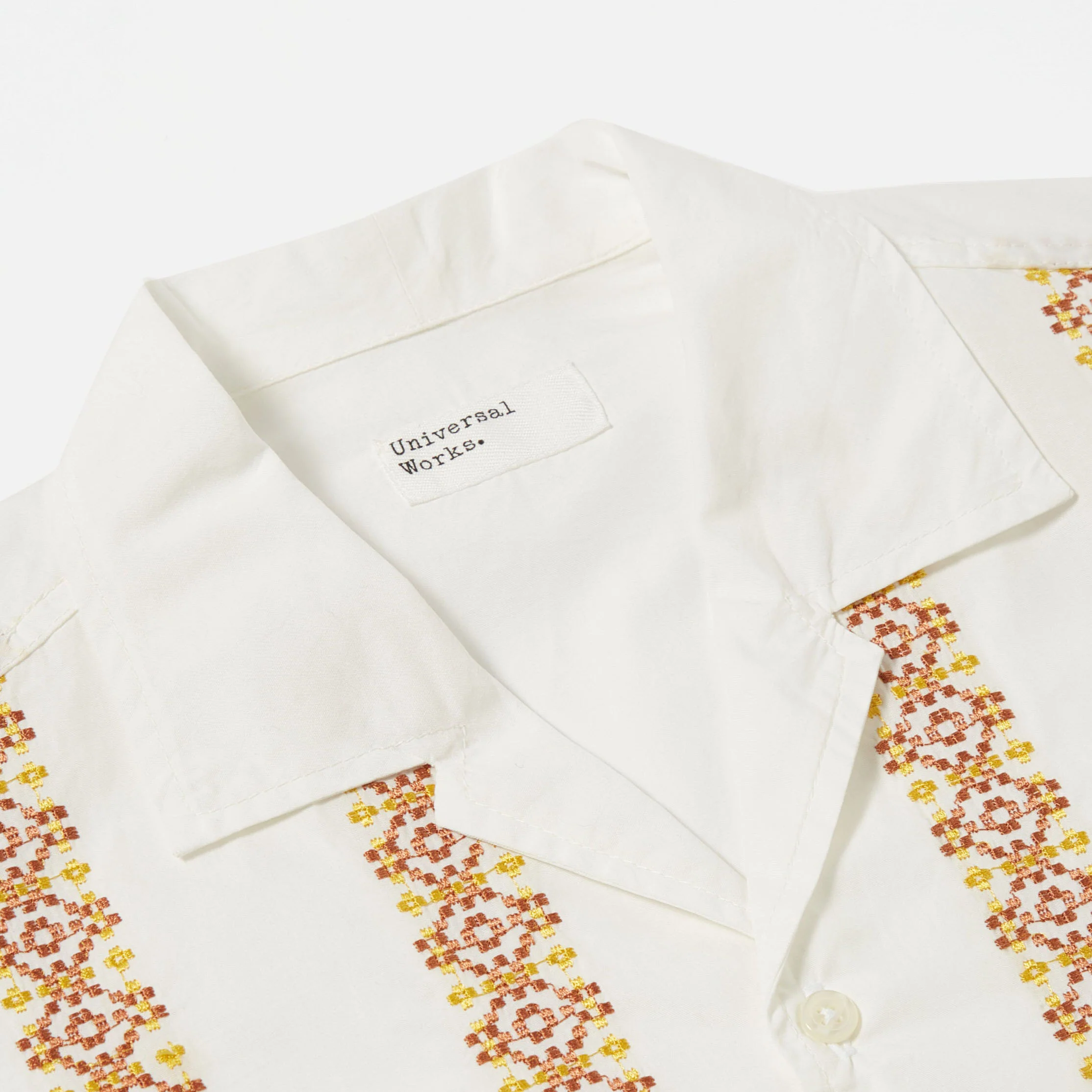 Minari Shirt In Ecru Embroidered Organic Poplin - Image 3