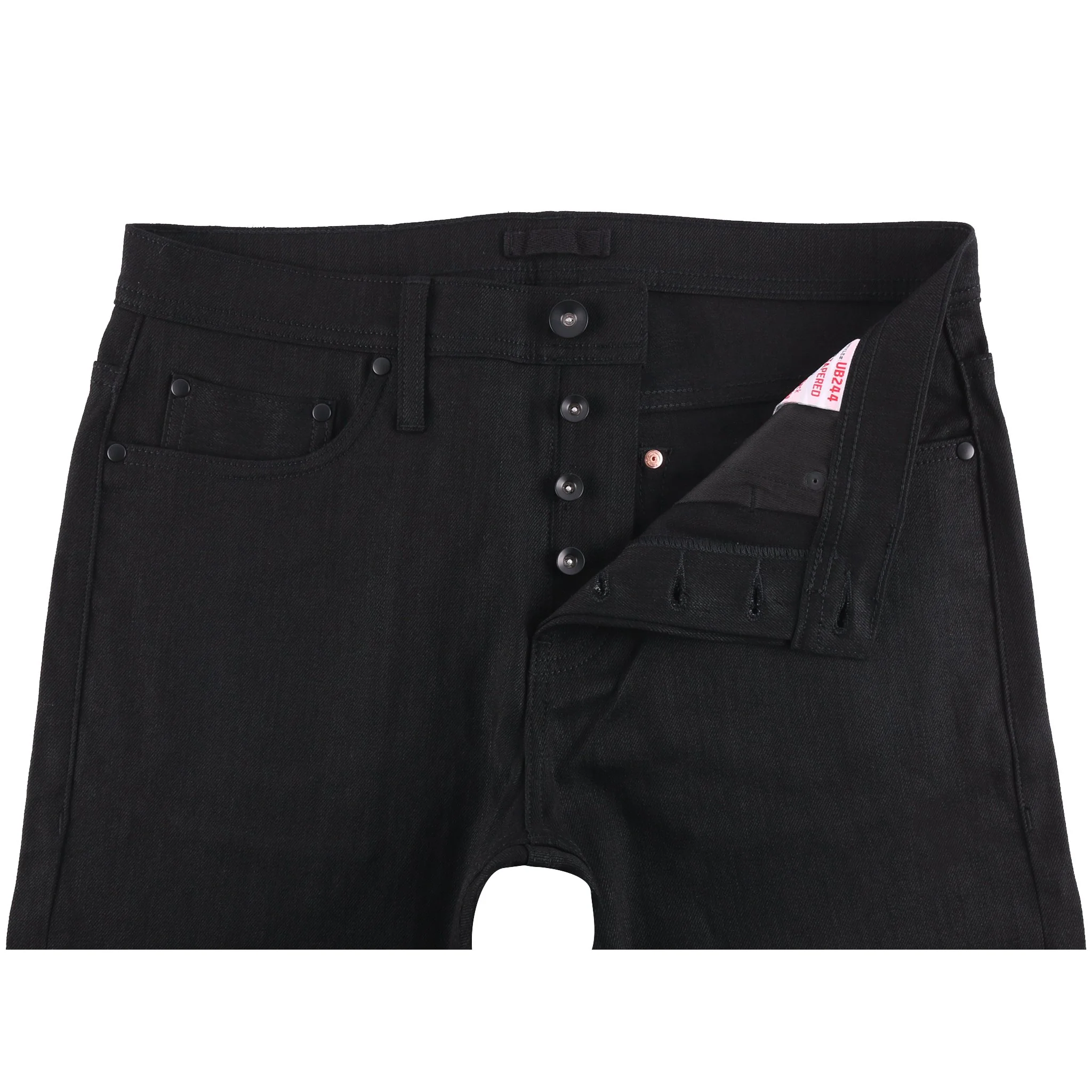 UB244 Tapered 11oz Solid Black Stretch Selvedge - Image 3