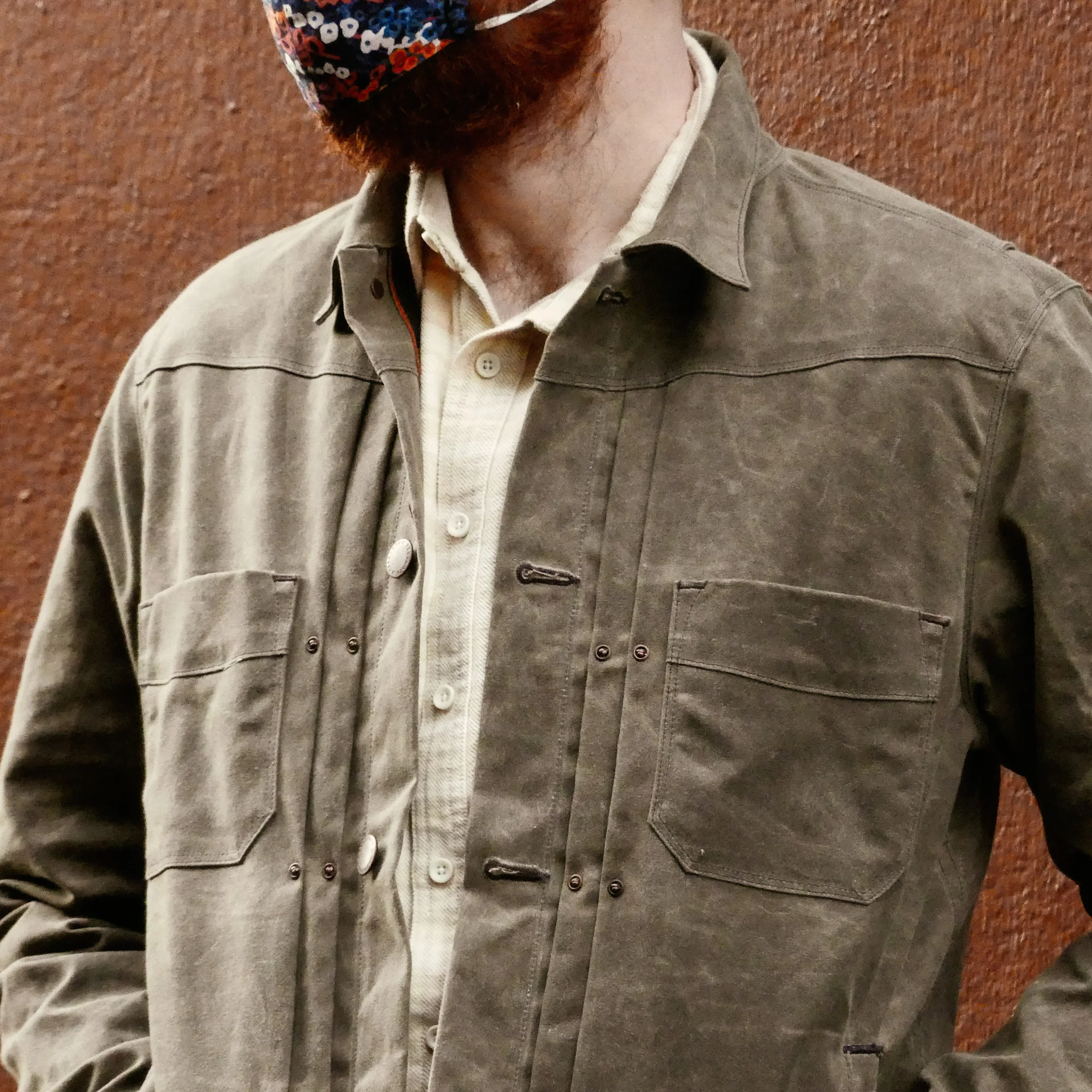 Waxed Riders Jacket in Oak - Image 4