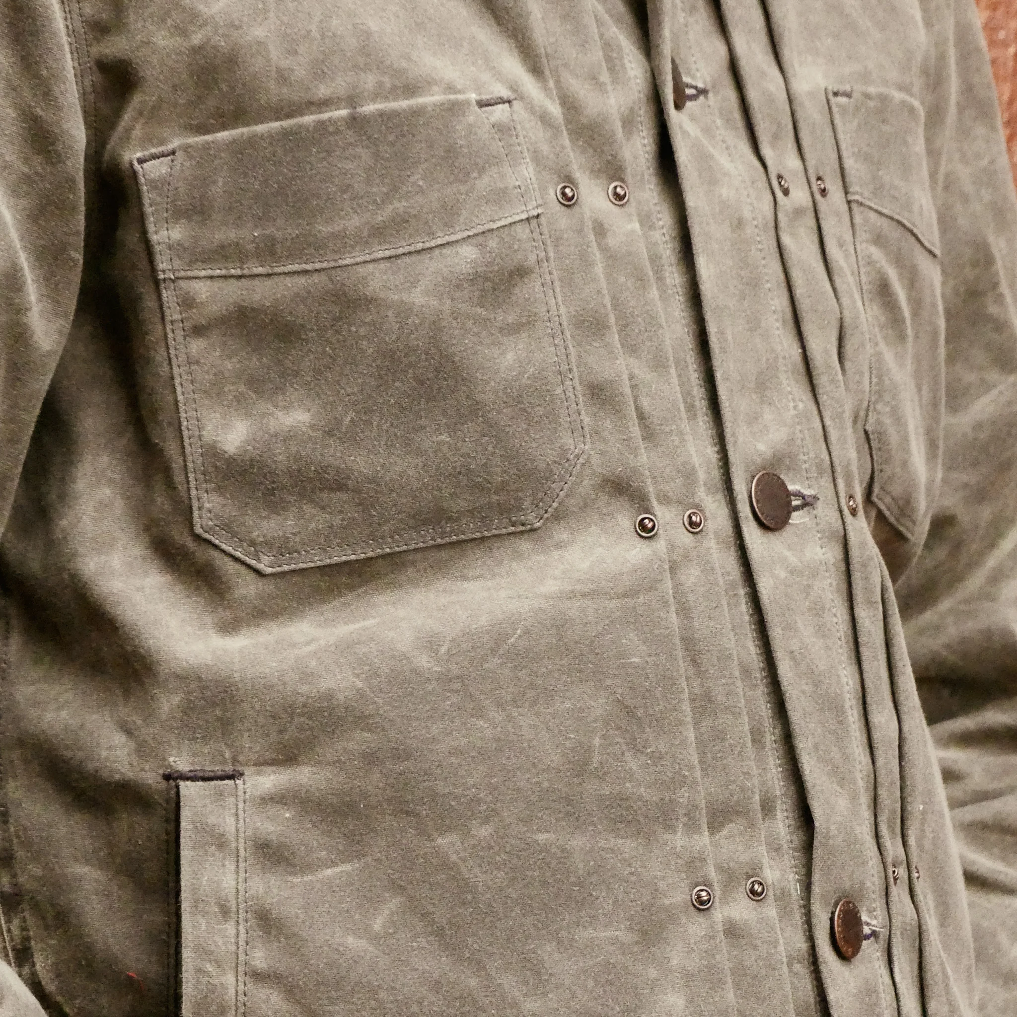 Waxed Riders Jacket in Oak - Image 6