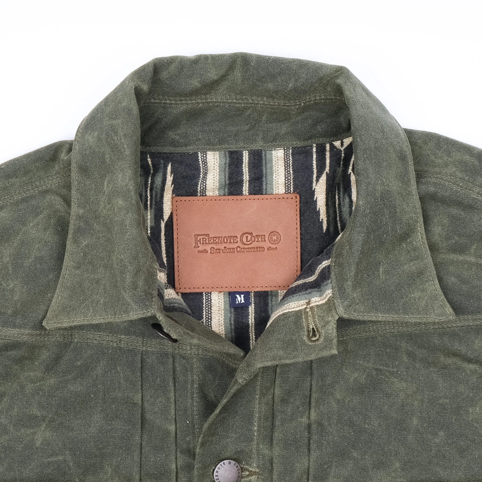 Waxed Riders Jacket in Olive - Image 3