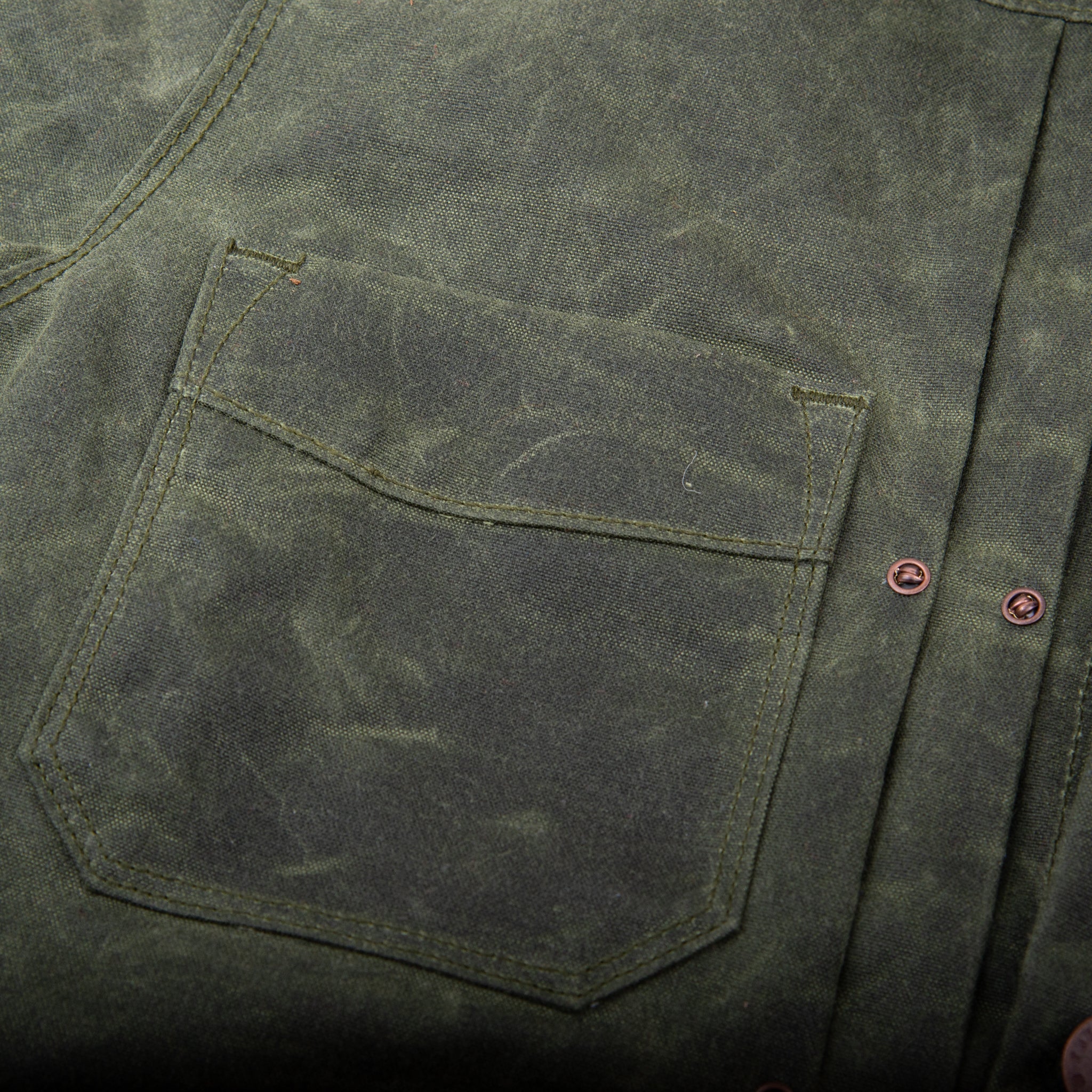 Waxed Riders Jacket in Olive - Image 4
