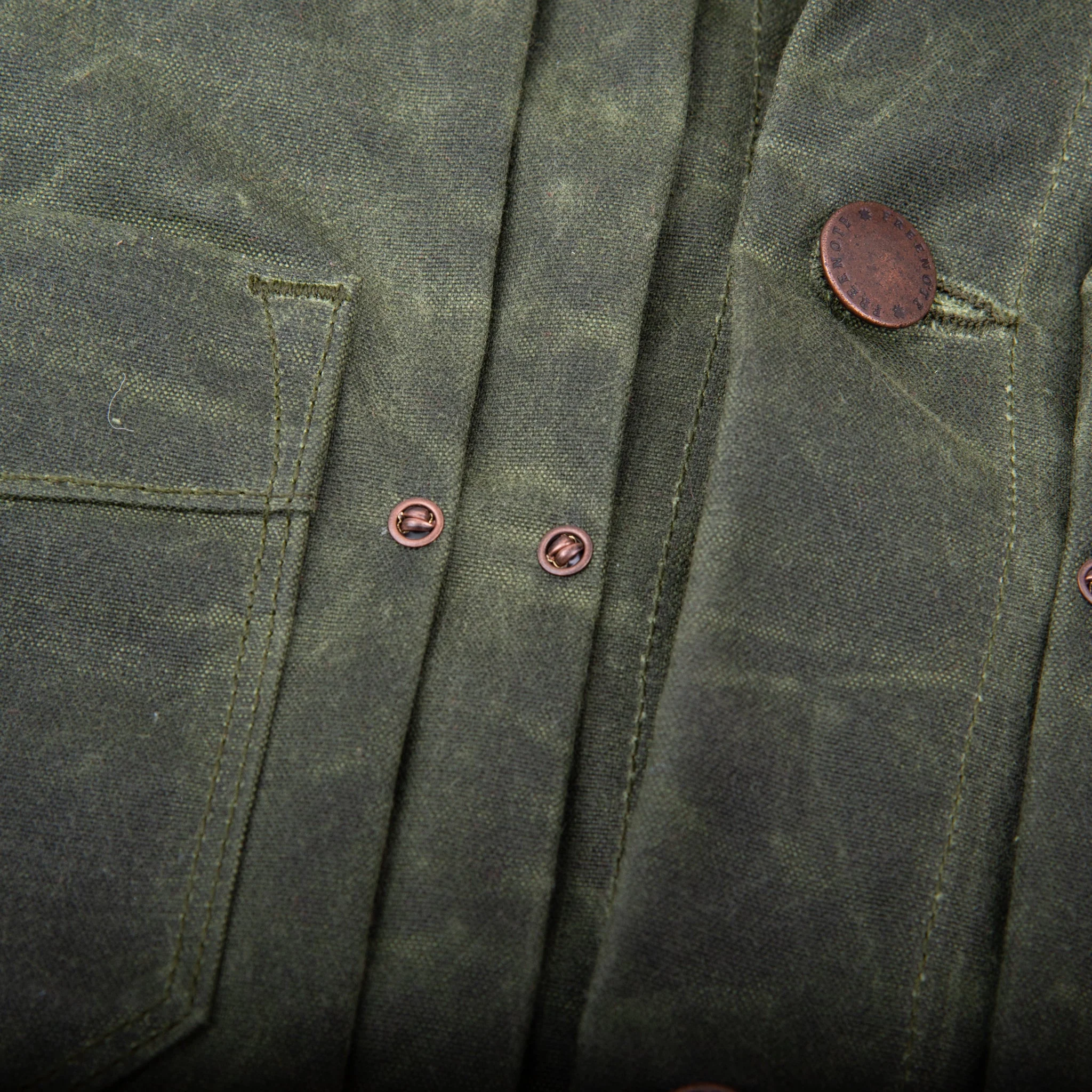 Waxed Riders Jacket in Olive - Image 5