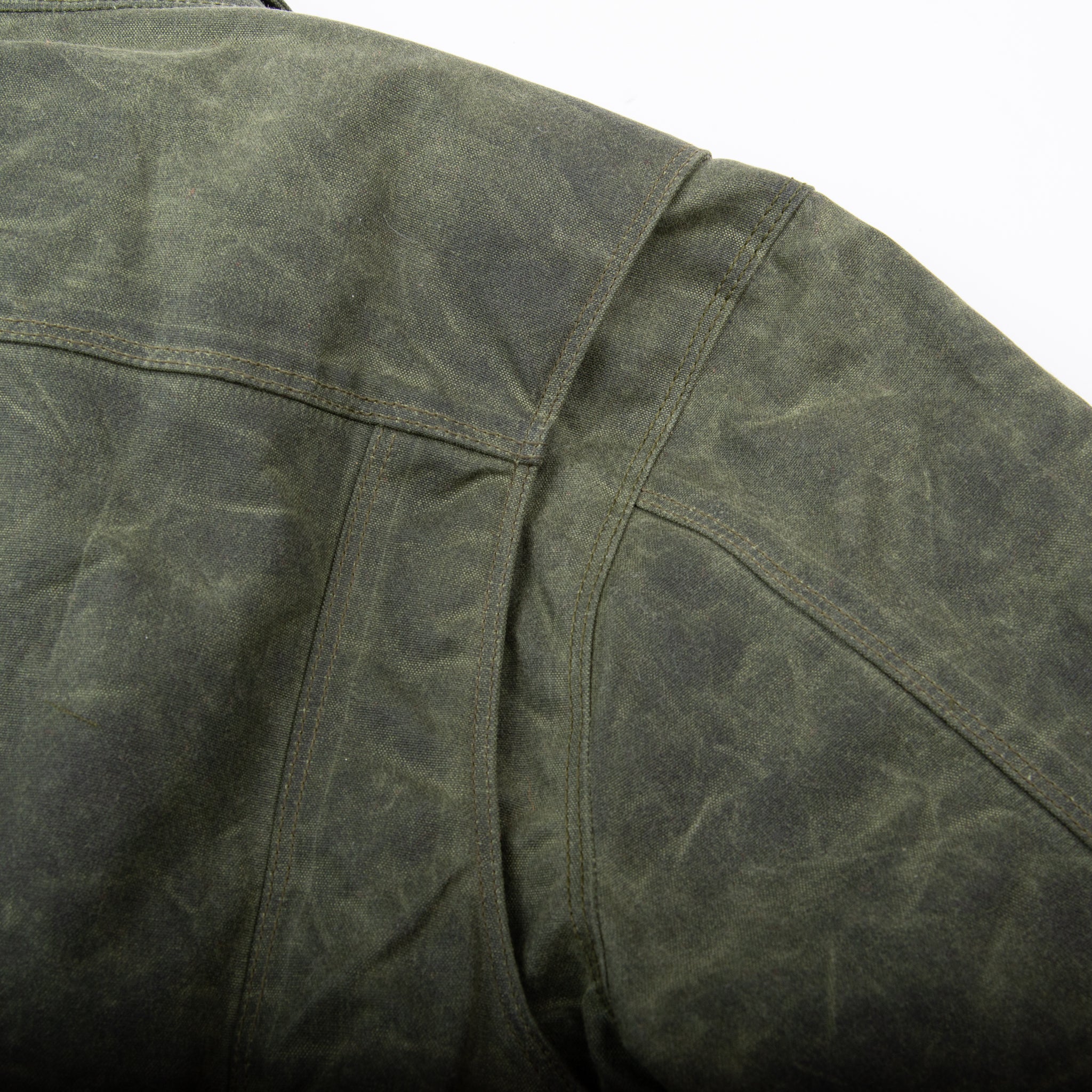 Waxed Riders Jacket in Olive - Image 8