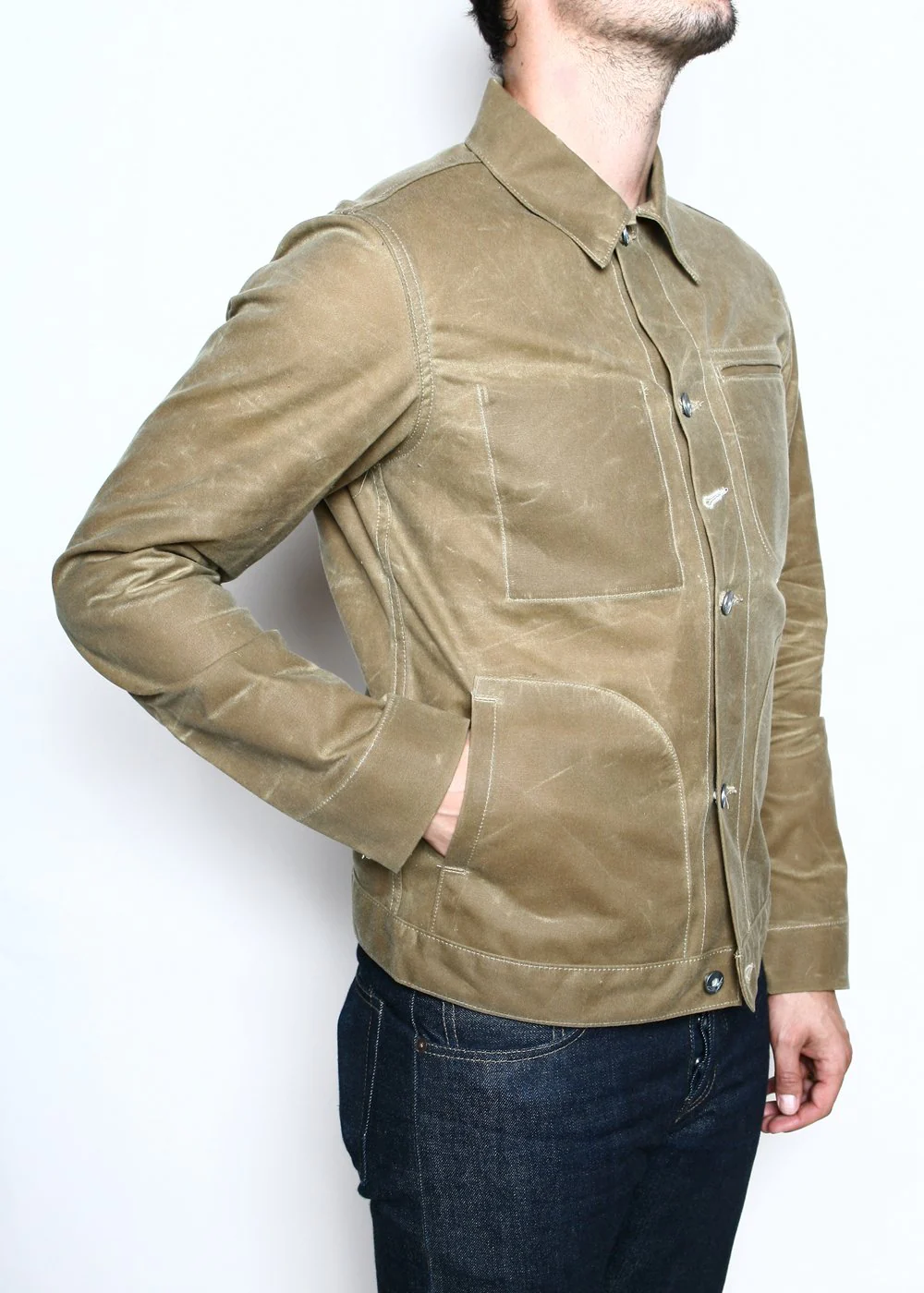 Waxed Ridgeline Supply Jacket in Tan - Image 4